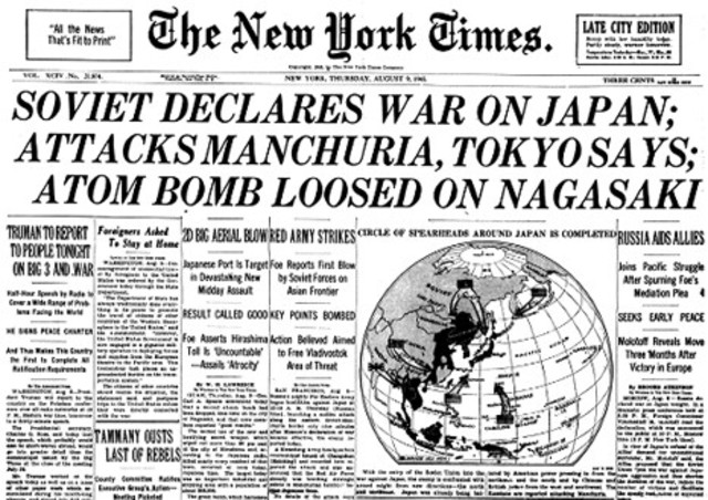 Soviets Declare War on Japan