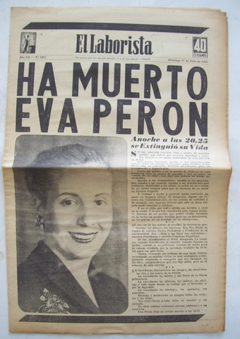 Muere Eva Perón