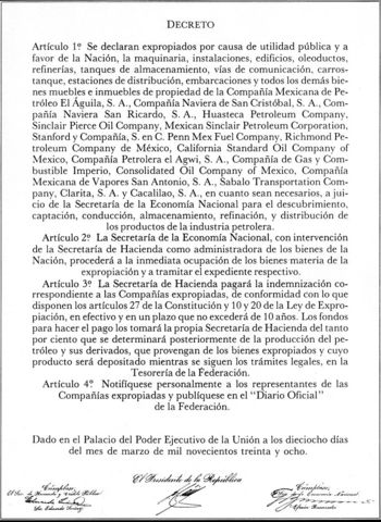 Expropiación del petróleo en México