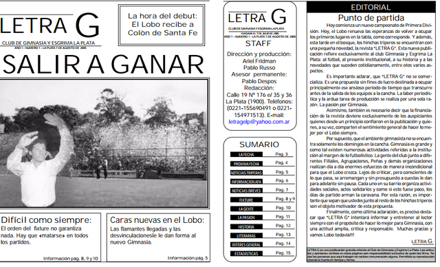 El nacimiento de Letra G