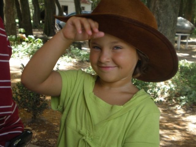 En el campo con papá .