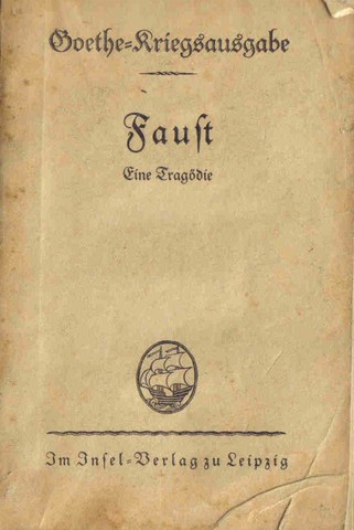 Johann Wolfgang von Goethe, "Faust"