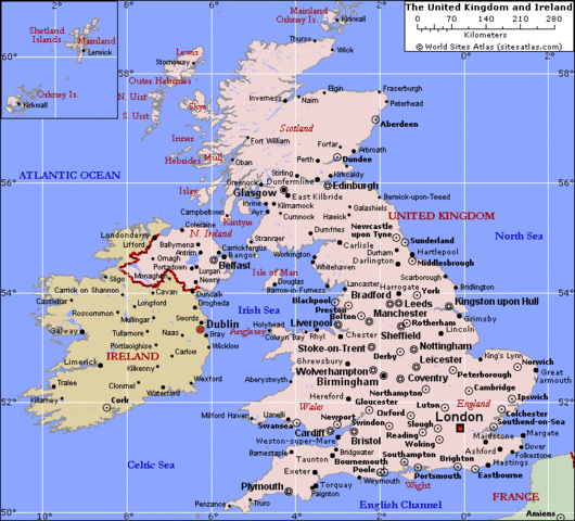 map of united kingdom