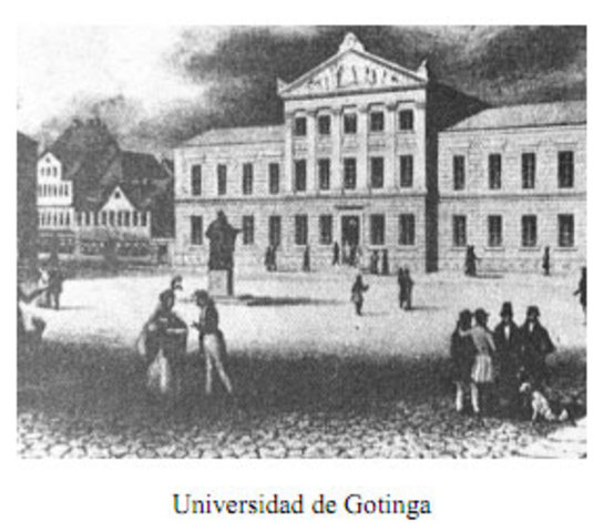Inicia estudis universitaris a Gotinga
