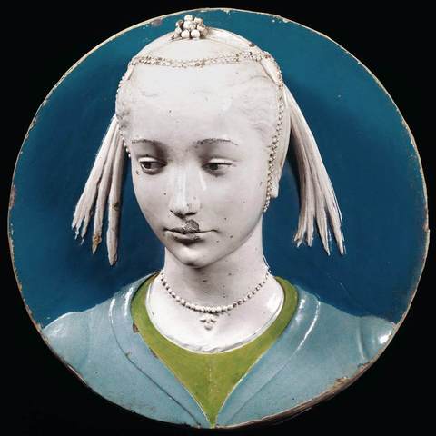 Retrato de una joven sobre tondo (ESCULTURA)