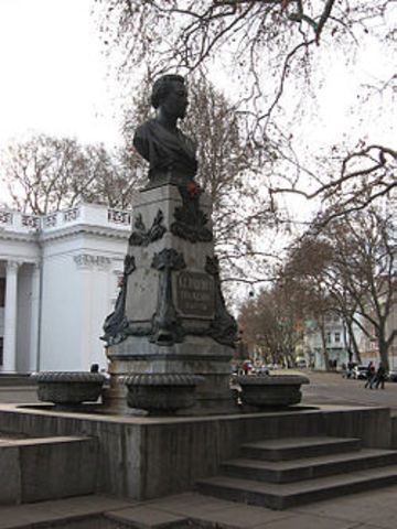El Busto de Pushkin en Odesa o bien el Monumento a Alejandro Pushkin