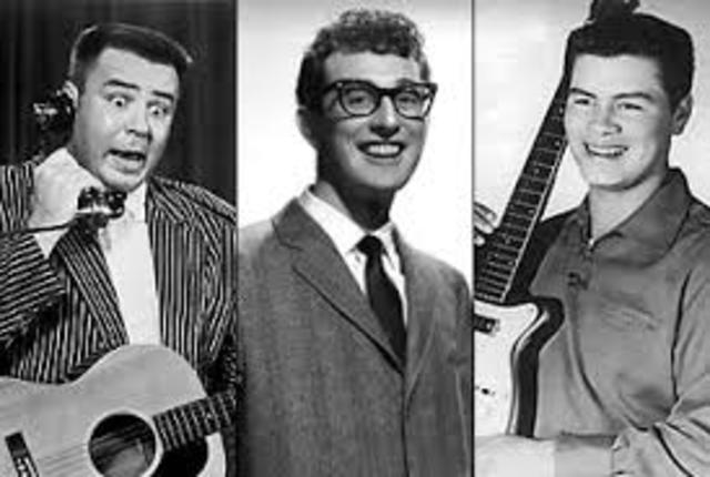 “The Day the Music Died”: a plane crash takes the lives of Buddy Holly, the Big Bopper, and Ritchie Valens