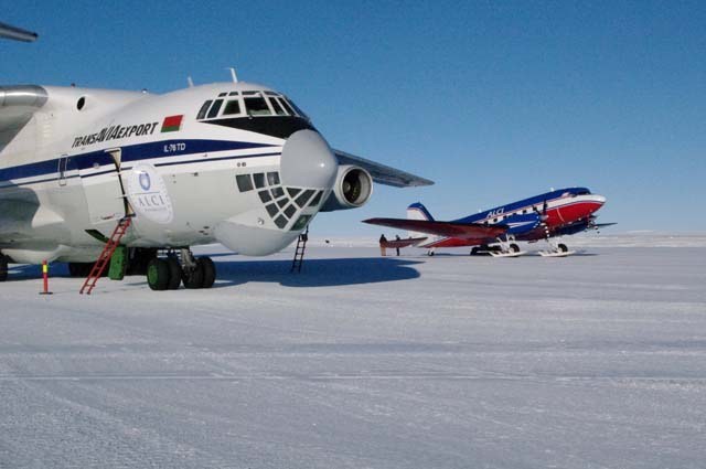 First woman on Antarctica.