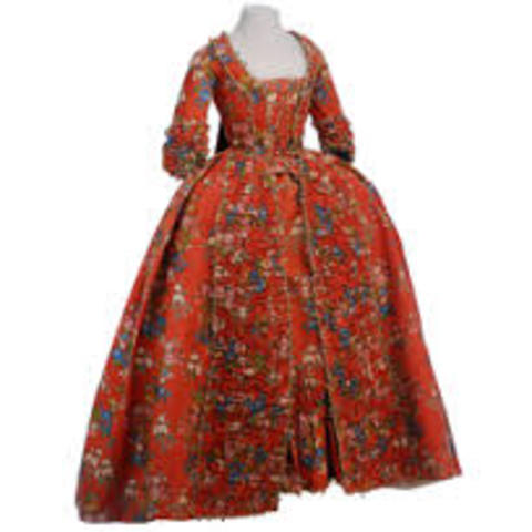Vestido “à la francaise”‬1760-1770