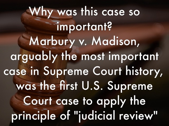 Marbury vs. Madison Supreme Court Decision