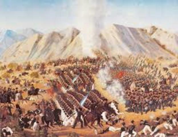 Triunfo de San Martín en Chacabuco.