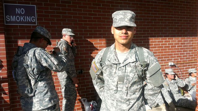 Alejandro left for basic training.