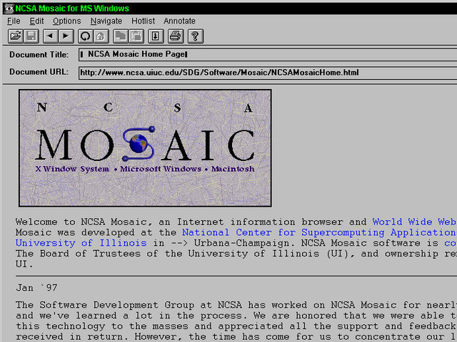 Mosaic Web Browser