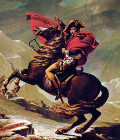 Napoleon cruzando los Alpes