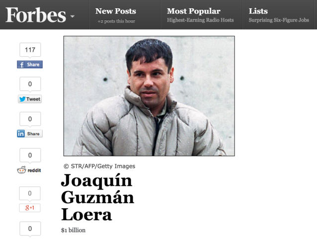 Forbes lo incluye en su lista de multimillonarios