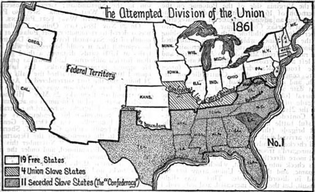 States who seceded on Timeline