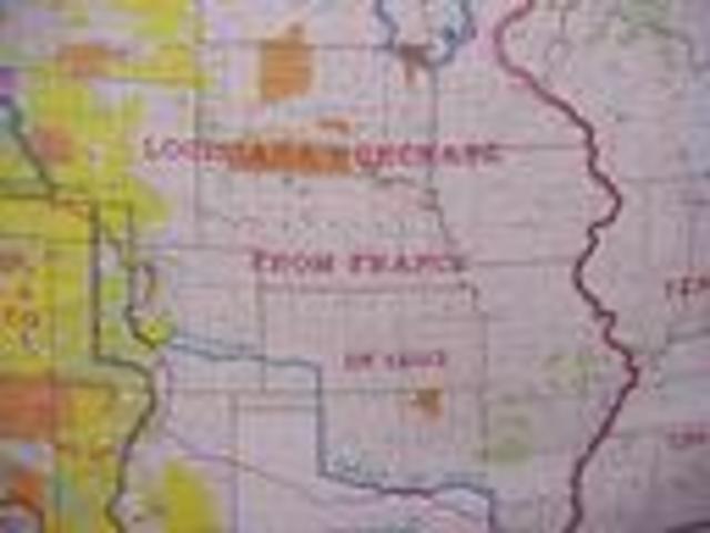 U.S. buys Louisiana Purchase from  France for $ 15 million