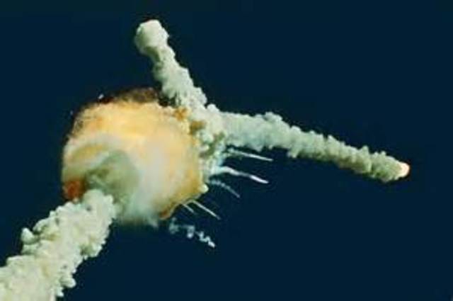 Space Shuttle Challenger Explodes