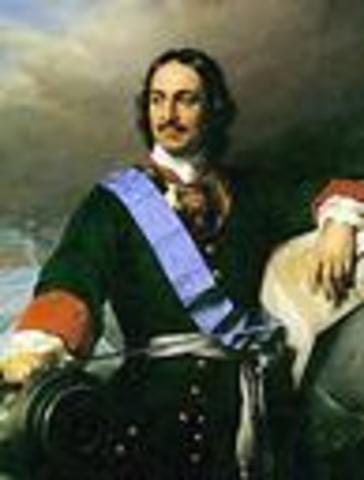 Peter the Great becomes ruler of russia