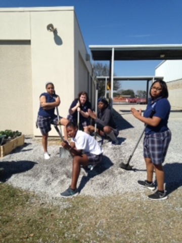 Add Gravel around raised beds