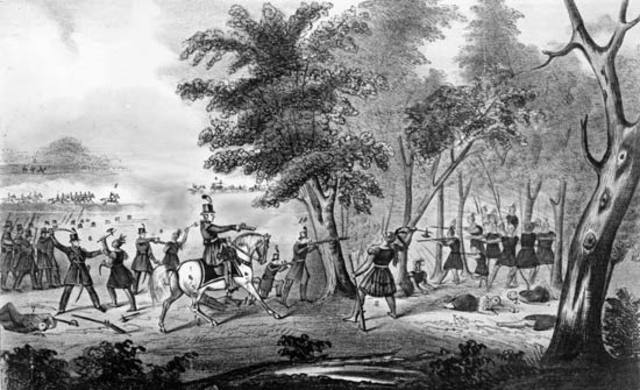 Battle of Thames; Tecumseh's death