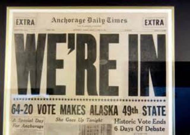 Alaska becomes the 49th State