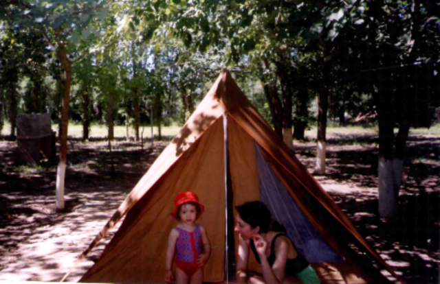 i went to camping for first time with my parents