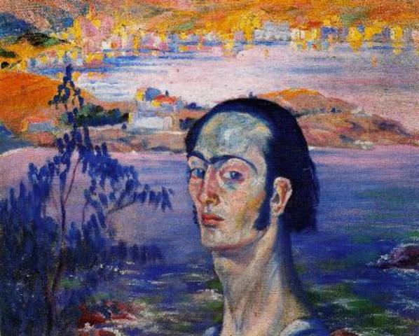 Autoretrato con cuello rafaelesco