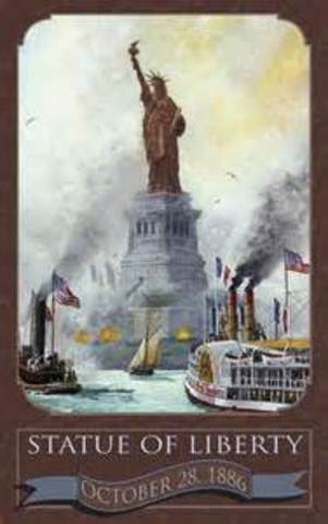 Statue of Liberty is dedicated