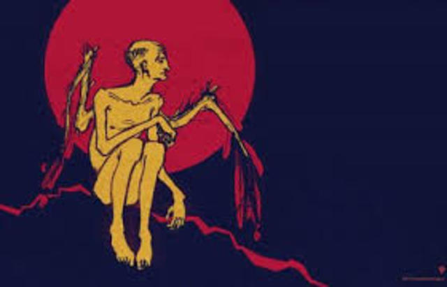 Un Señor muy viejo con unas alas enormes