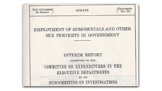A report by the U.S. Senate calls homeosexuality a disease