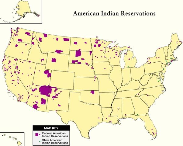 Modern day reservations in the United States