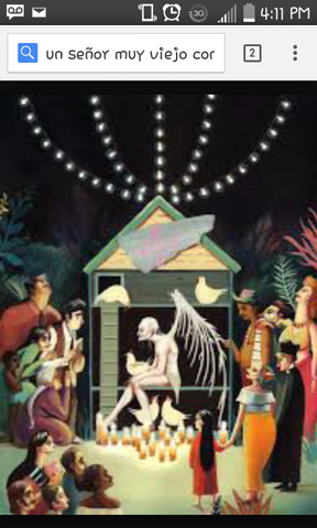 Un señor muy viejo con alas enormes