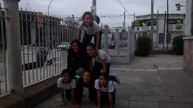 With my friends did a pyramid to after school