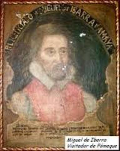 the judge Miguel de Ibarra , arrives in the village