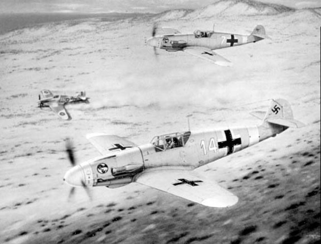 German Pilots Attack Britain