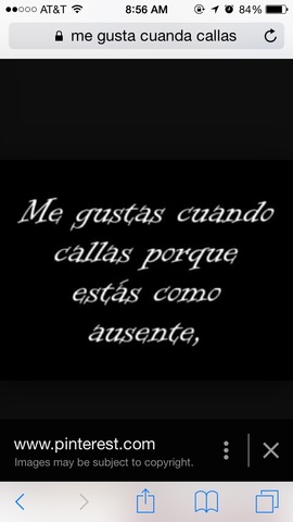 Me gustas cuando callas