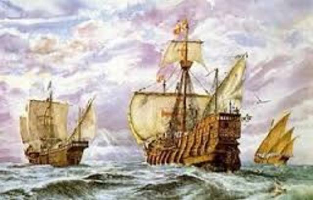 Partida de Colón hacia las Indias