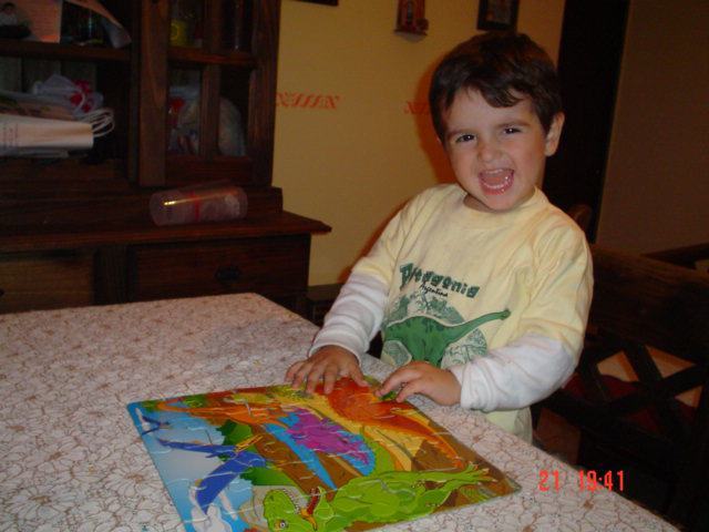 When I was three years old I could do puzzles of fifty pieces.