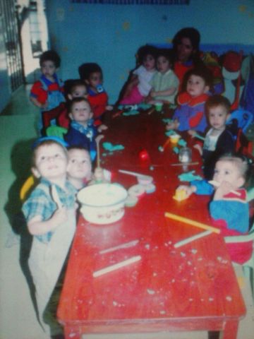 In my kindergarten we played with toys