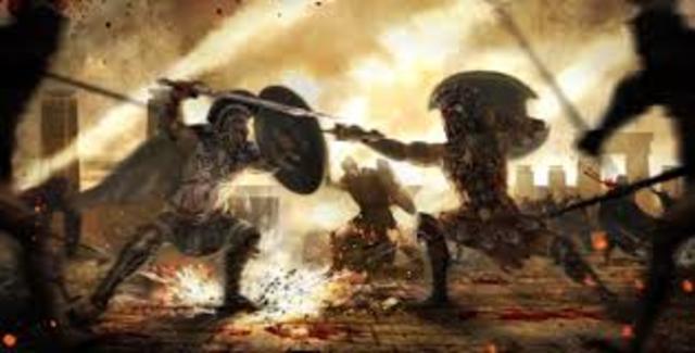 Menelaus battles Paris for revenge