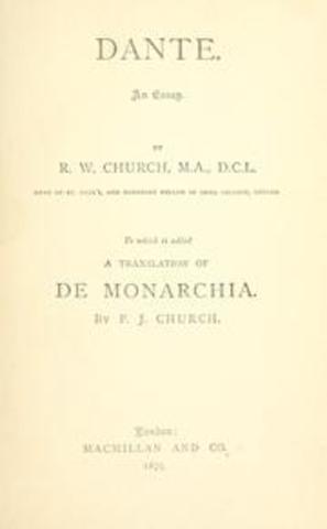 Dante termina su "De Monarchia"