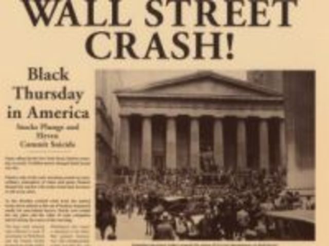En 1929 el Crac de Wall Street crisis mundial del capitalismo.