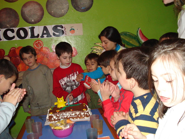 It Was my sixth birthday. I had a great party.All my friends were there.