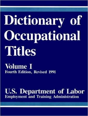 Dictionary of Occupational Titles published