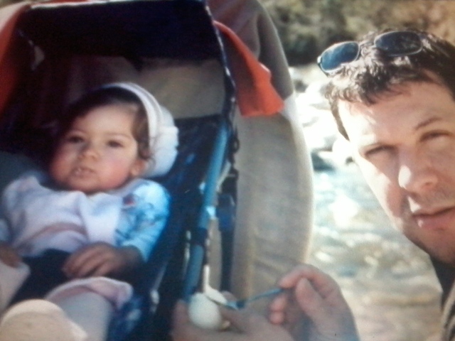 I was eating yougurt in the afternoon with my dad