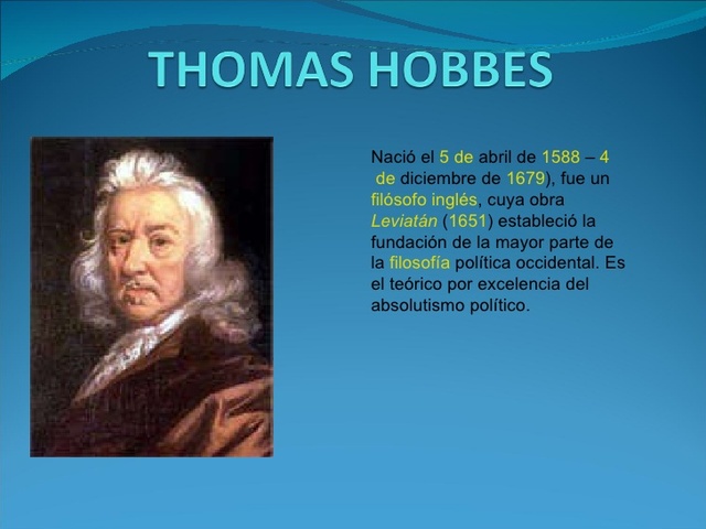 THOMAS HOBBES(principio del hedoismo1642)