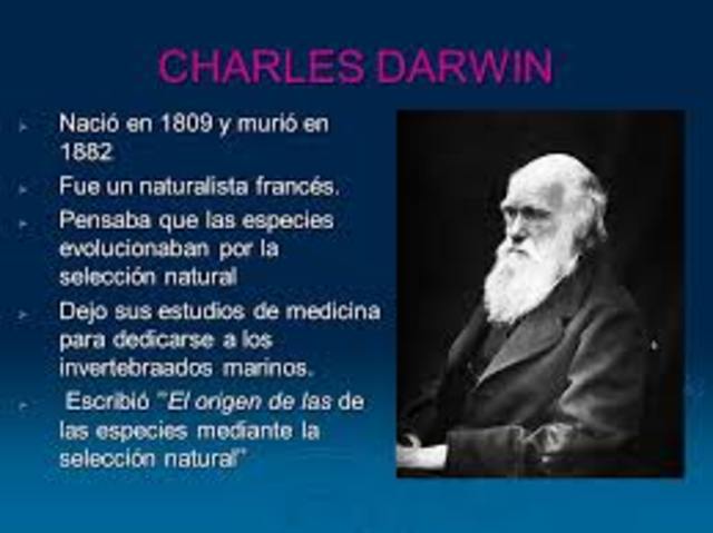 CHARLES DARWIN(1859 teoría de la evolución)