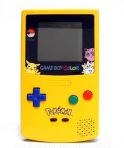 Primer Game Boy Color con el juego pokemon rojo