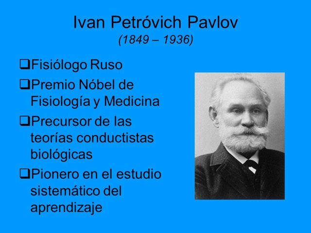 IVAN PAVLOV(1928 reflejos condicionados o adquiridos)